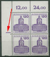 Bund 1982 Burgen & Schlösser 4er-Block Ecke O. Li. Plattenzeichen 1141 Postfr. - Unused Stamps