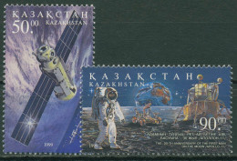 Kasachstan 1999 Tag Der Kosmonautik Raumstation ISS Apollo XI 249/50 Postfrisch - Kazajstán