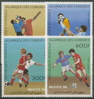 Komoren 1986 Fußball-WM In Mexiko 777/80 Postfrisch - Comores (1975-...)