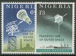 Nigeria 1963 Erforschung Des Weltalls Satellit 134/35 Postfrisch - Nigeria (1961-...)