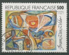 Frankreich 1987 Zeitgenössische Kunst Gemälde Bram Van Velde 2605 Gestempelt - Gebruikt