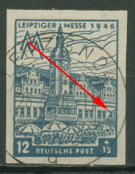 SBZ West-Sachsen 1946 Leipziger Messe WZ Y Plattenfehler 163 BY II Gestempelt - Sonstige & Ohne Zuordnung