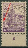 SBZ West-Sachsen 1946 Leipziger Messe Mit Plattenfehler 162 AZ IV Gestempelt - Sonstige & Ohne Zuordnung