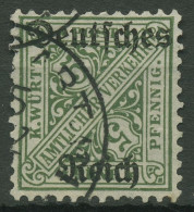 Deutsches Reich Dienstmarke 1920 Württemberg Mit Aufdruck D 57 Gestempelt - Oficial