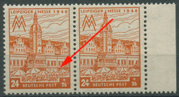 SBZ West-Sachsen 1946 Leipziger Messe WZ X Plattenfehler 164 AX I Postfrisch - Sonstige & Ohne Zuordnung