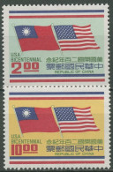 Taiwan 1976 200 Jahre Unabhängigkeit Der USA Flaggen 1140/41 Postfrisch - Nuovi