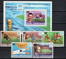 Central Africa 1977 Football Soccer World Cup Set Of 5 + S/s MNH - 1978 – Argentine