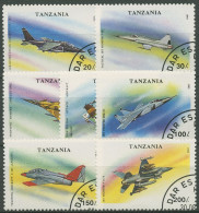 Tansania 1993 Militärflugzeuge 1591/97 Gestempelt - Tansania (1964-...)