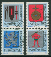 Schweden 1986 Rabatt-Freimarken Provinzwappen 1386/89 Gestempelt - Oblitérés