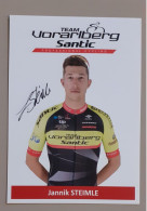 Autographe Jannik Steimle Vorarlberg Santic - Cyclisme