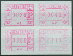 Schweiz Automatenmarken 1976 ATM 1 A1/A4 Postfrisch - Sellos De Distribuidores