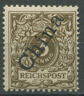 Deutsche Post In China 1898 Mit Steilem Aufdruck 1 II A Mit Falz - Chine (bureaux)