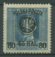 Polen 1918 Südpolen Öst.-Ung. Feldpost Mit Aufdruck 25 I Mit Falz - Unused Stamps