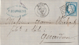 Lettre De Nancy à Gérardmer LAC - 1849-1876: Période Classique