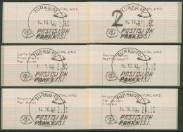 Finnland ATM 1991 Wellenlinien Zudrucksatz ATM 10.2 ZS 1 Gestempelt - Timbres De Distributeurs [ATM]