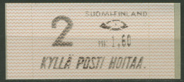 Finnland Automatenmarken 1991 MK 1,60 Einzelwert, ATM 10.1 Z2 Postfrisch - Timbres De Distributeurs [ATM]