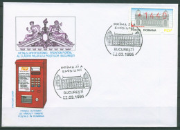 Rumänien ATM 1995 Hauptpostamt, Einzelwert 1440 Ersttagsbrief ATM 1 FDC (X80290) - Vignette [ATM]