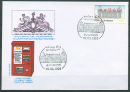 Rumänien ATM 1995 Hauptpostamt (Einzelwert 940) Ersttagsbrief ATM 1 FDC (X80289) - Vignette [ATM]