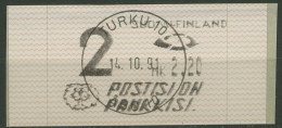 Finnland Automatenmarken 1991 2,20 MK Einzelwert, ATM 10.2 Z 2 Gestempelt - Timbres De Distributeurs [ATM]