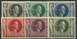 Deutsches Reich 1943 54. Geburtstag A. Hitler 844/49 Mit Falz - Unused Stamps