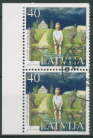 Lettland 2002 Schriftsteller Buchillustration 572 D/D Gestempelt - Latvia