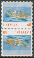 Lettland 2004 Europa CEPT Ferien Am Meer Kehrdruckpaar 613 KD Postfrisch - Lettonia