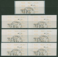 Finnland Automatenmarken 1992 Posthörner Satz 7 Werte ATM 12.2 S 1 Gestempelt - Automaatzegels [ATM]