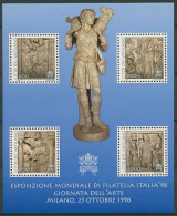 Vatikan 1998 ITALIA Tag Der Kunst Skulptur Block 18 Postfrisch (C63086) - Blocs & Hojas