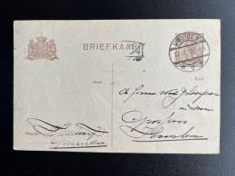 NETHERLANDS 1922 POSTCARD IJMUIDEN TO HAARLEM 30-03-1922 NEDERLAND - Postal Stationery