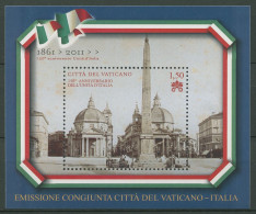 Vatikan 2011 150 Jahre Einheit Italiens Petersplatz Block 35 Postfrisch (C63094) - Blocs & Hojas