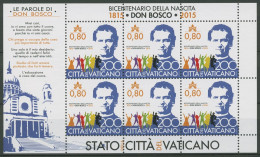 Vatikan 2015 Priester Don Bosco Kleinbogen 1836 K Postfrisch (C63105) - Blocchi E Foglietti