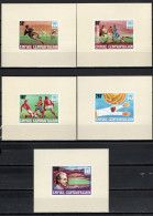 Central Africa 1977 Football Soccer World Cup Set Of 5 S/s Imperf. MNH -scarce- - 1978 – Argentine