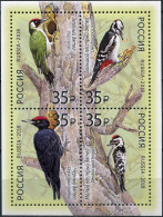 RUSSIA - 2018 - SOUVENIR SHEET MNH ** - Woodpeckers - Ongebruikt