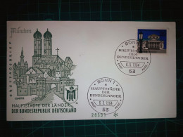 ALLEMAGNE. Enveloppe FDC Avec Cachet Commémoratif De “Hauptstadte Der Lander Der Bundersrepublik Deutschland”. Timbre Et - 1950-1970