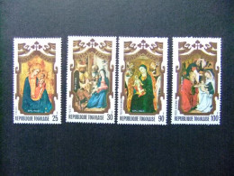 55 TOGO REPUBLIQUE TOGOLAISE 1973 / NAVIDAD PINTURA / YVERT 793 / 94 + PA 211 / 12 ** MNH - Madonna