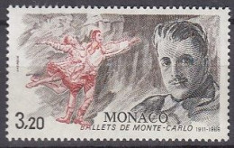 MONACO  1758, Postfrisch **, 75 Jahre Ballett, 1986 - Ungebraucht