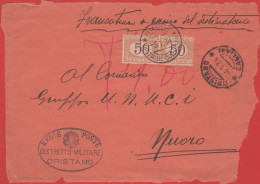 ITALIA - Storia Postale Regno - 1934 - 2x 50c Segnatasse - Lettera Con Affrancatura A Carico Del Destinatario - Solo Fro - Marcophilie