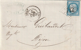 Lettre De Gray à Dijon LAC - 1849-1876: Classic Period