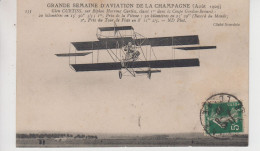 CPA Grande Semaine D'Aviation De La Champagne (Août 1909) - Glen Curtiss Sur Biplan Harring Curtiss, Classé 1er ... - Riunioni