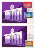 Carte Maximum Monaco 1969 - Europa 1969 - YT 789 à 791 - Cartes-Maximum (CM)