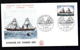 FDC - ENVELOPPE PREMIER JOUR - JOURNEE DU TIMBRE - MARS 1965 - YT 1446 - 1960-1969