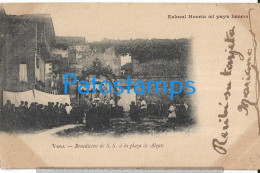 228494 SPAIN ESPAÑA VERA BENDICION DE S.S A LA PLAZA DE ALZATE SPOTTED CIRCULATED TO URUGUAY POSTAL POSTCARD - Autres & Non Classés