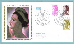 FDC France 1982 - Liberté De Gandon (d'Eugène Delacroix)  3 Valeurs - YT 2241 - 2242 Et 2243- Paris - 1980-1989