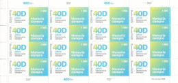 Argentina - 2023 - 40 Years Of Democracy - Democracy And Memory Always  - Full Sheet - MNH - Nuevos