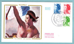 FDC France 1982 - Liberté De Gandon (d'Eugène Delacroix)   1,60 F YT 2219 - 1,80 F YT 2220 Et 2,60 YT 2221 - 1980-1989