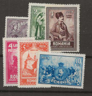 1929 MH Romania Mi 346-51 - Unused Stamps