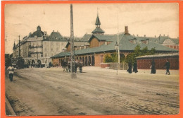 DK139_*   KJØBENHAVN ØSTBANEGAARDEN * TRAMWAY, PEOPLE & HORSE-WAGON * SENDT 1907 - Danemark