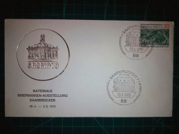 ALLEMAGNE. Enveloppe FDC Avec Cachet Commémoratif De “ Sabria 70, Nationale Briefmarken- Ausstellung Saarbrucken”. Timbr - 1950-1970