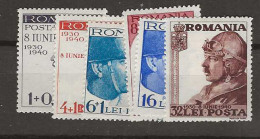 1940 MH Romania Mi 625-30 - Unused Stamps