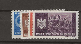 1941 MH Romania Mi 706-09 - Unused Stamps